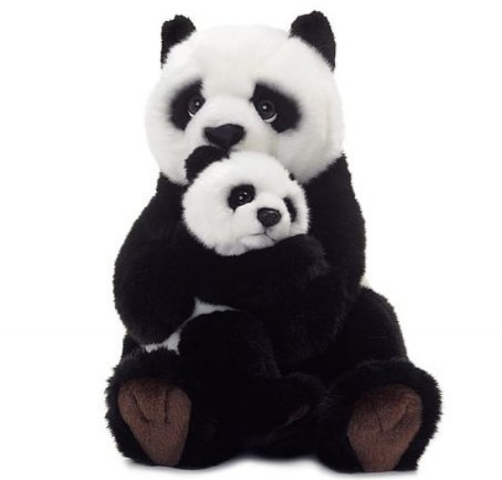 Bild von Plüsch Panda-Bär mit Baby 28cm