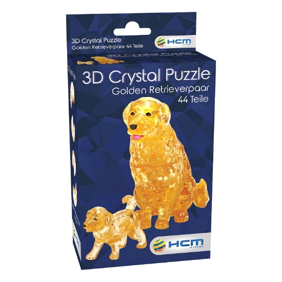 Bild von Crystal Puzzle 3D - Golden Retrieverpaar 44 Teile