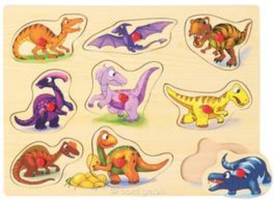 Bild von Puzzle mit Griffli - Dinos