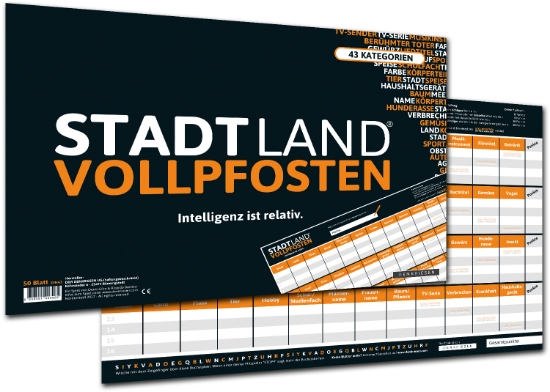 Bild von STADT LAND VOLLPFOSTEN - XXL-Spielblock (DinA3-Format)