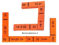 Bild von Rechendomino 2  in der Holzbox