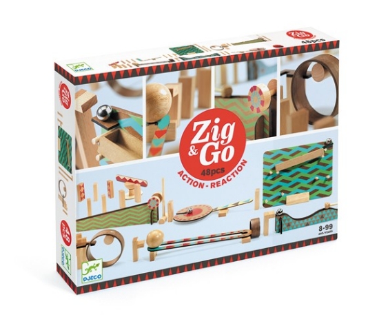 Bild von Kettenreaktionsspiel Zig & Go 48 Teile (Djeco)