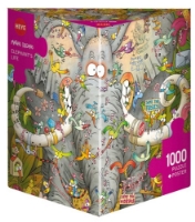 Bild von Puzzle -  Degano, Elephant's Life Triangular 1000 Teile