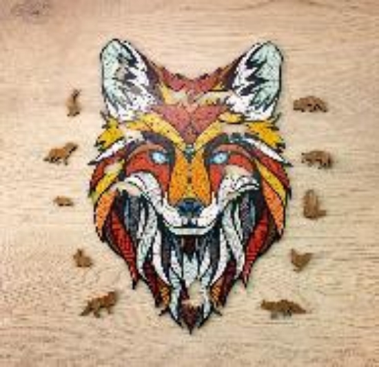 Bild von Holzpuzzle Fuchs mit Spieltieren 141 Teile