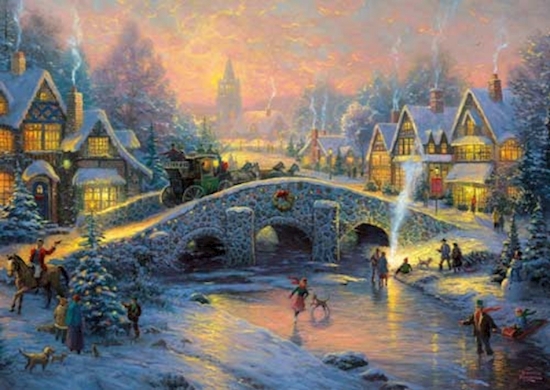 Bild von Winterliches Dorf 1000 Teile