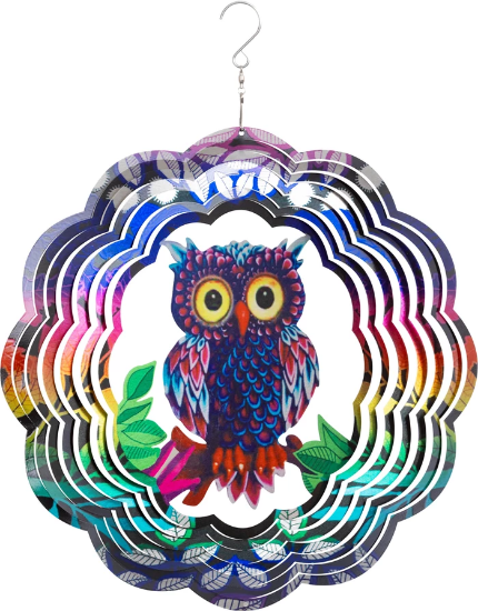 Bild von Windspiel Metall Flashy Owl