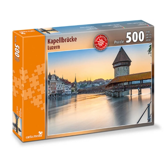 Bild von Puzzle - Kapellbrücke in Luzern 500 Teile